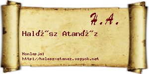 Halász Atanáz névjegykártya